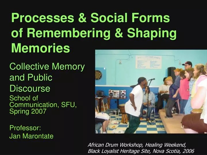 processes social forms of remembering shaping memories