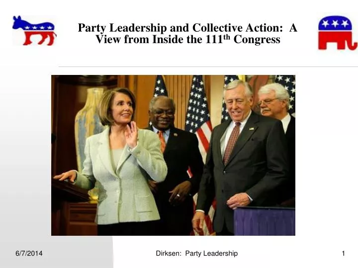 party leadership and collective action a view from inside the 111 th congress