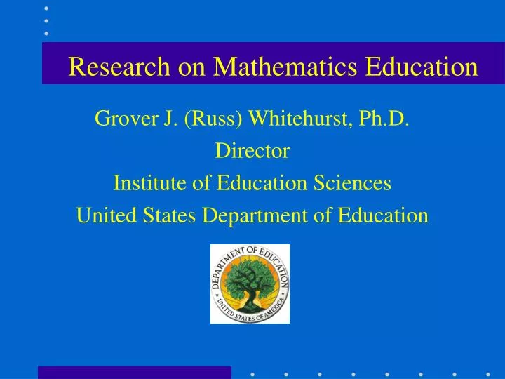research on mathematics education