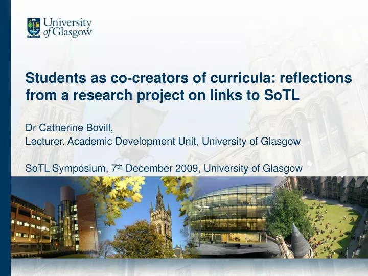 students as co creators of curricula reflections from a research project on links to sotl