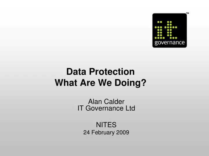 data protection what are we doing