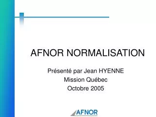 afnor normalisation