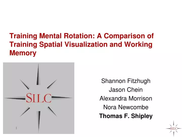 training mental rotation a comparison of training spatial visualization and working memory