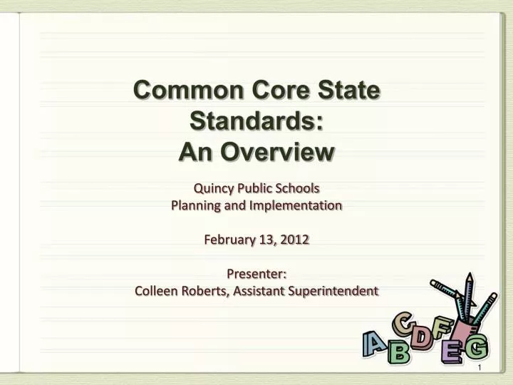 common core state standards an overview