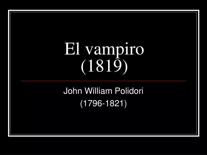 el vampiro 1819