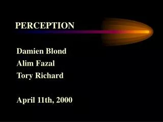 Damien Blond Alim Fazal Tory Richard April 11th, 2000