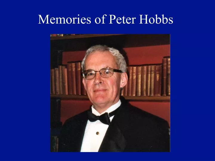 memories of peter hobbs