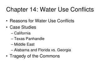 Chapter 14: Water Use Conflicts