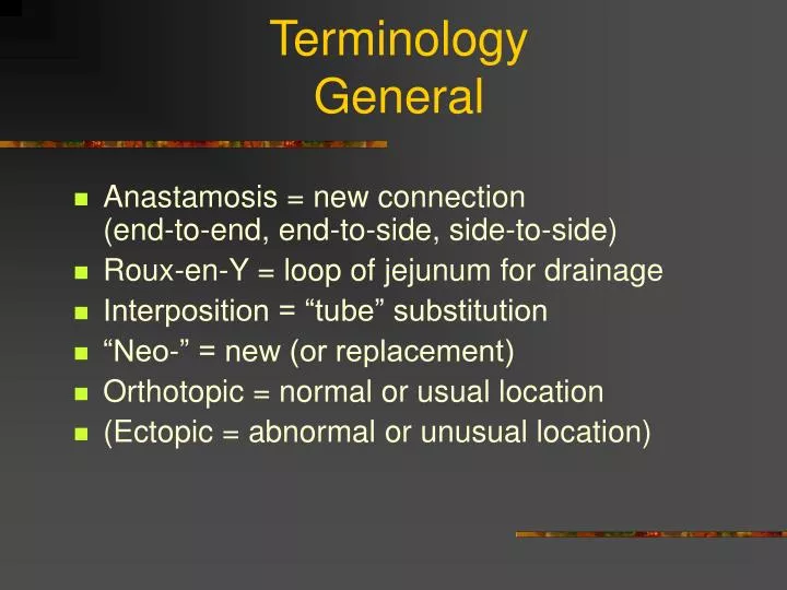 terminology general