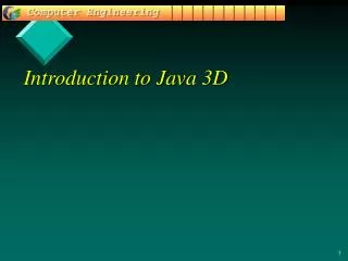 Introduction to Java 3D