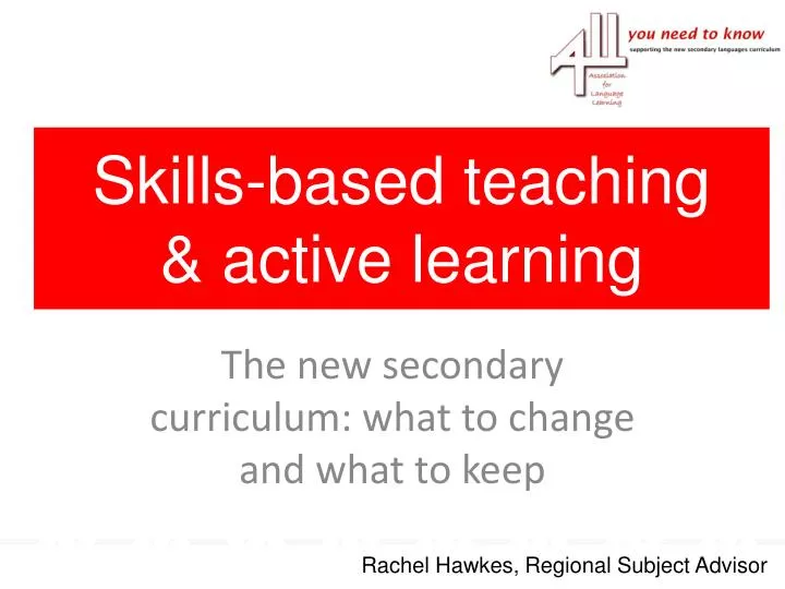 skills based teaching active learning