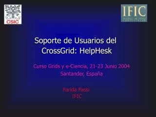 Soporte de Usuarios del CrossGrid: HelpHesk