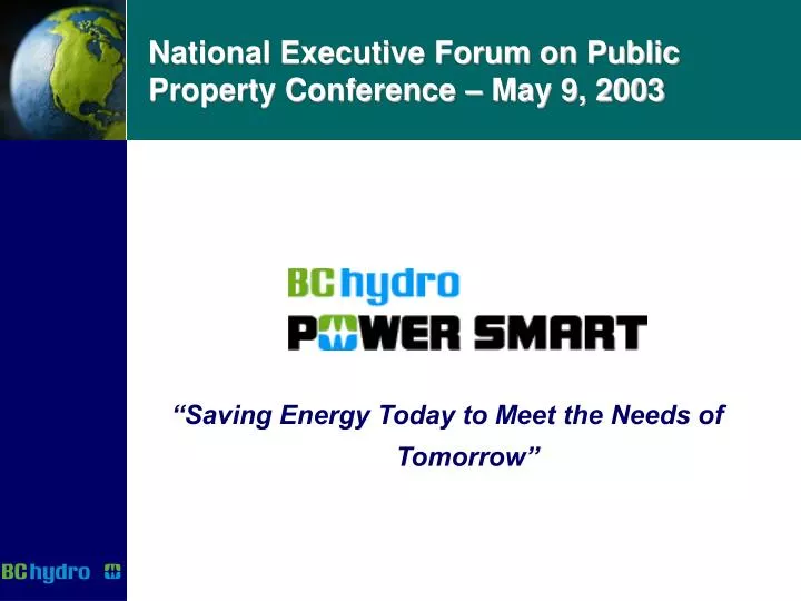 national executive forum on public property conference may 9 2003