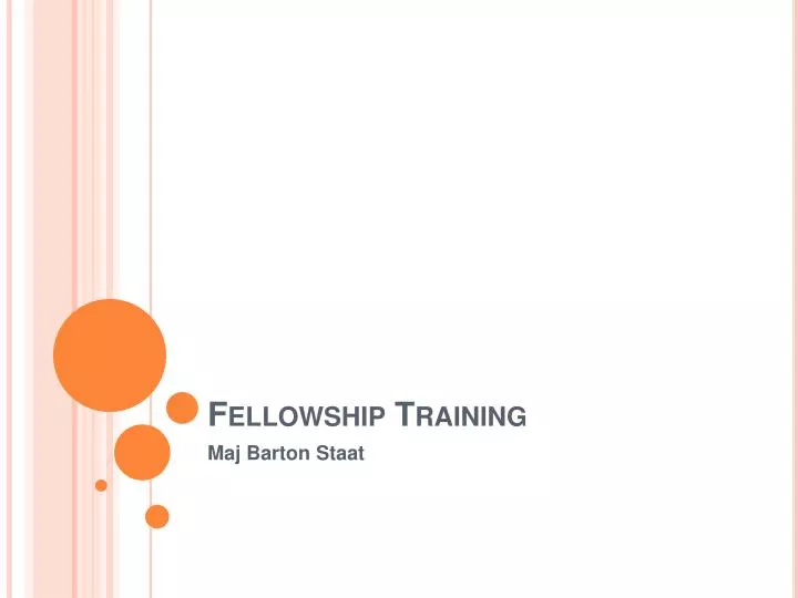 fellowship training
