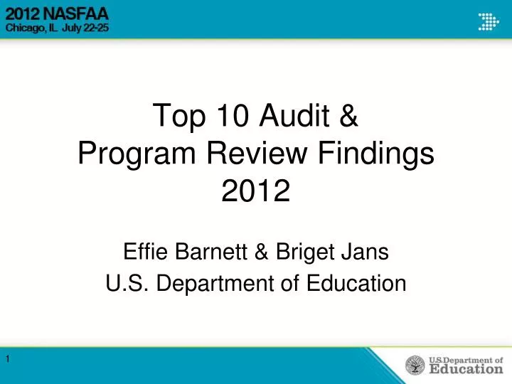 top 10 audit program review findings 2012