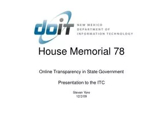 House Memorial 78
