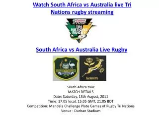 south africa vs australia rugby tri nations 2011 live