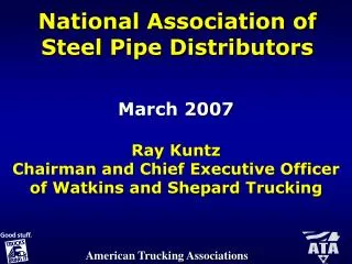 National Association of Steel Pipe Distributors