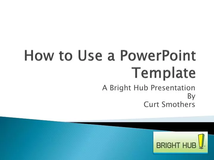 how to use a powerpoint template