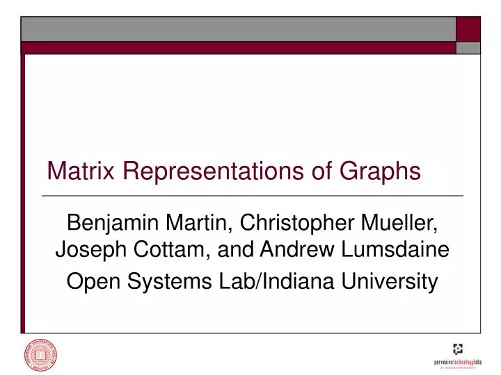 matrix representations of graphs