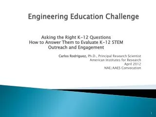 Engineering Education Challenge