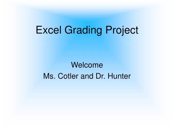 excel grading project