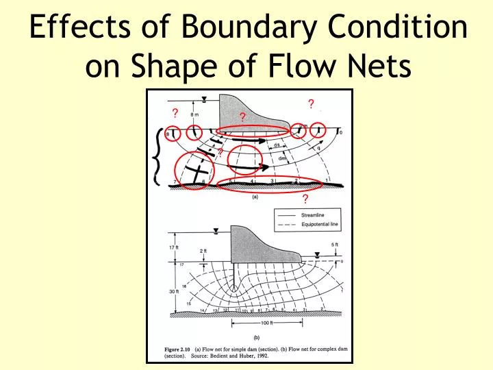 effects of boundary condition on shape of flow nets