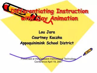 Differentiating Instruction with Clay Animation