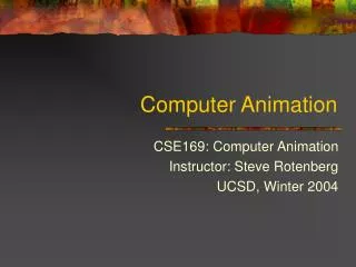 Computer Animation