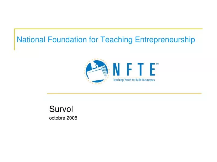 national foundation for teaching entrepreneurship
