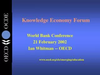 Knowledge Economy Forum