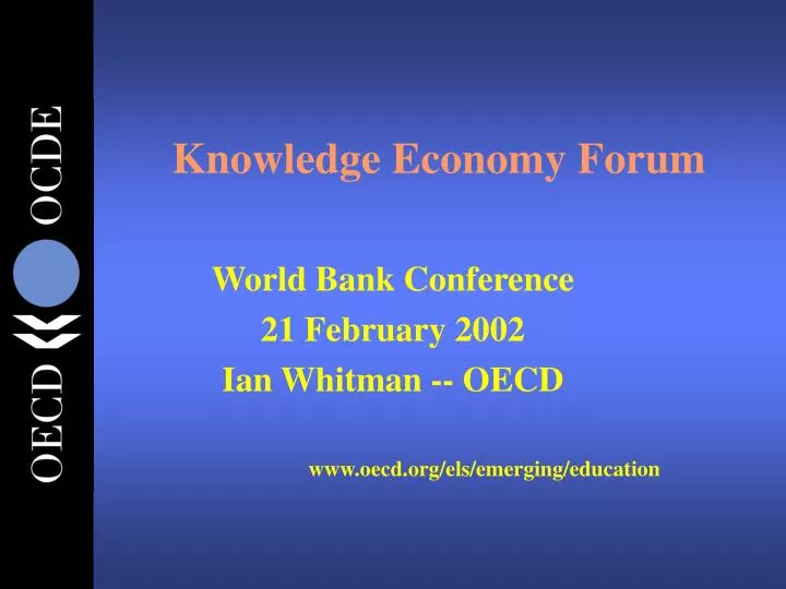 knowledge economy forum