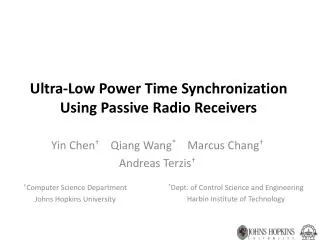 Ultra-Low Power Time Synchronization Using Passive Radio Receivers
