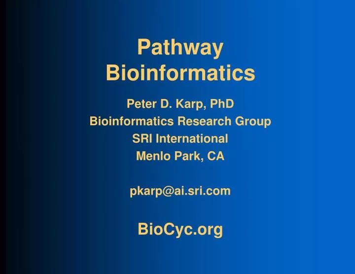 pathway bioinformatics