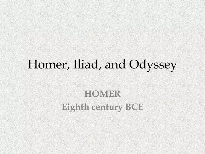homer iliad and odyssey