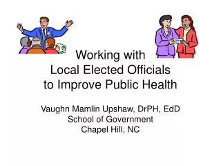 Working with Local Elected Officials to Improve Public Health