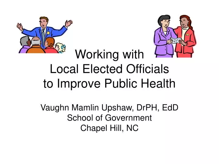 working with local elected officials to improve public health