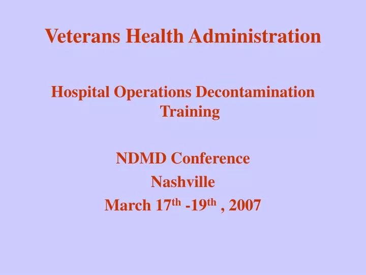 veterans health administration
