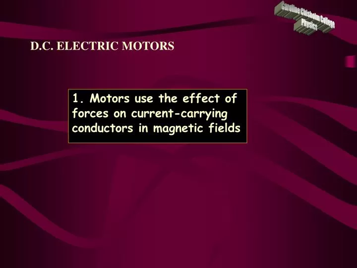 d c electric motors