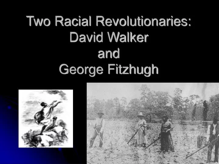 two racial revolutionaries david walker and george fitzhugh