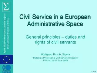 Civil Service in a European Administrative Space