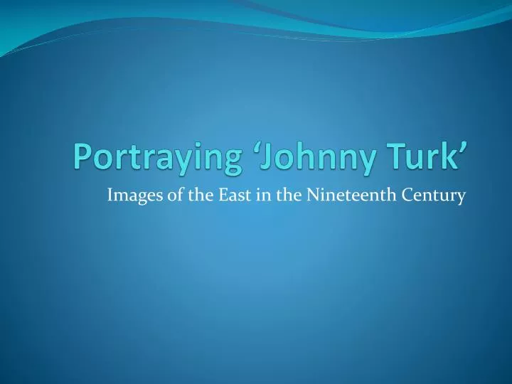 portraying johnny turk