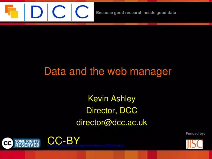 data and the web manager