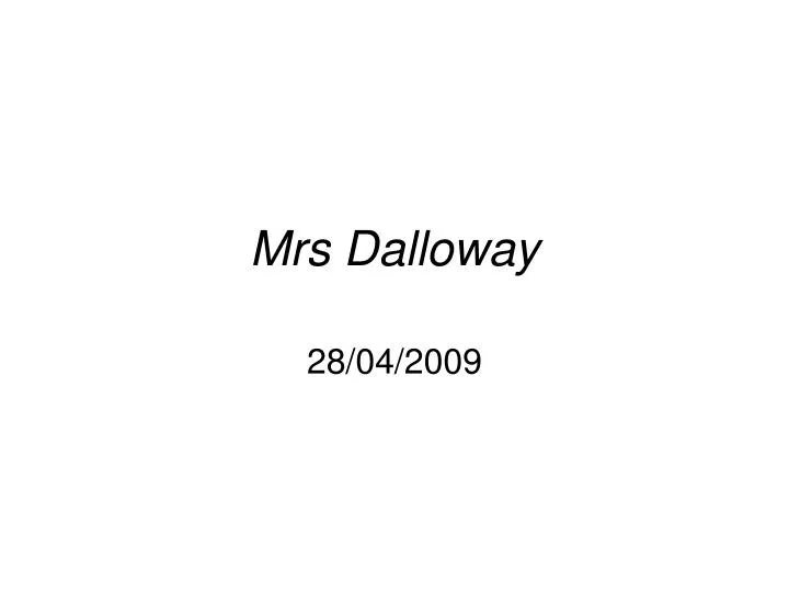 mrs dalloway