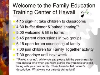 Welcome to the Family Education Training Center of Hawaii
