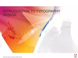 INTRODUCTION TO TYPOGRAPHY DESIGN