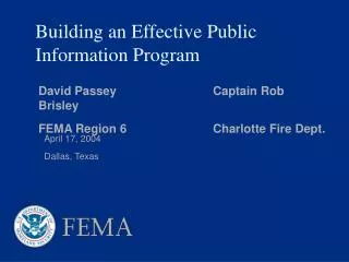 Building an Effective Public Information Program