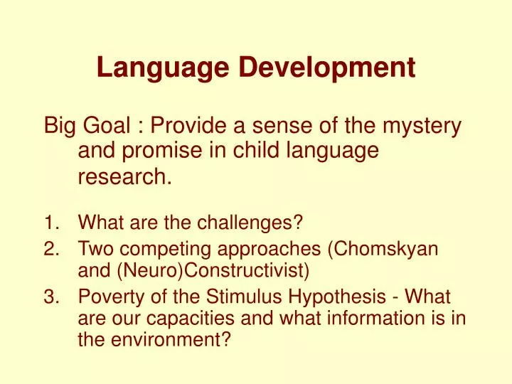 language development