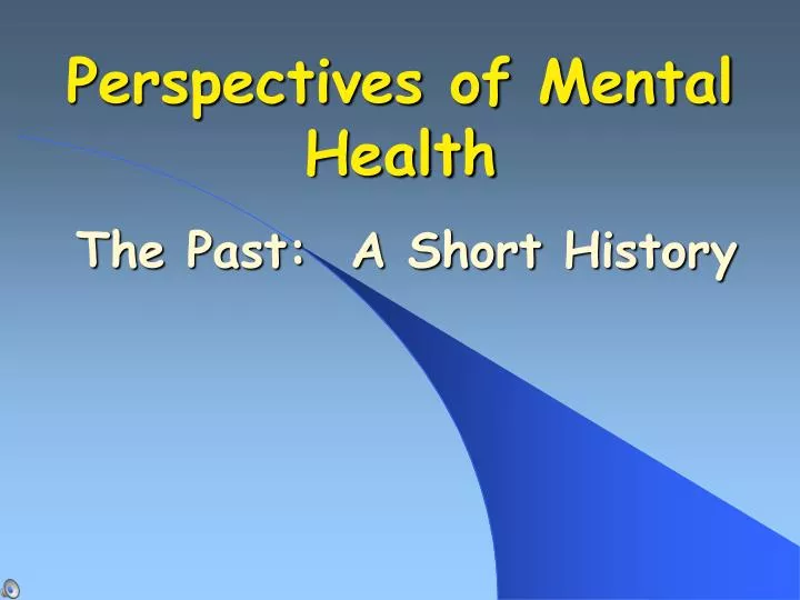 perspectives of mental health