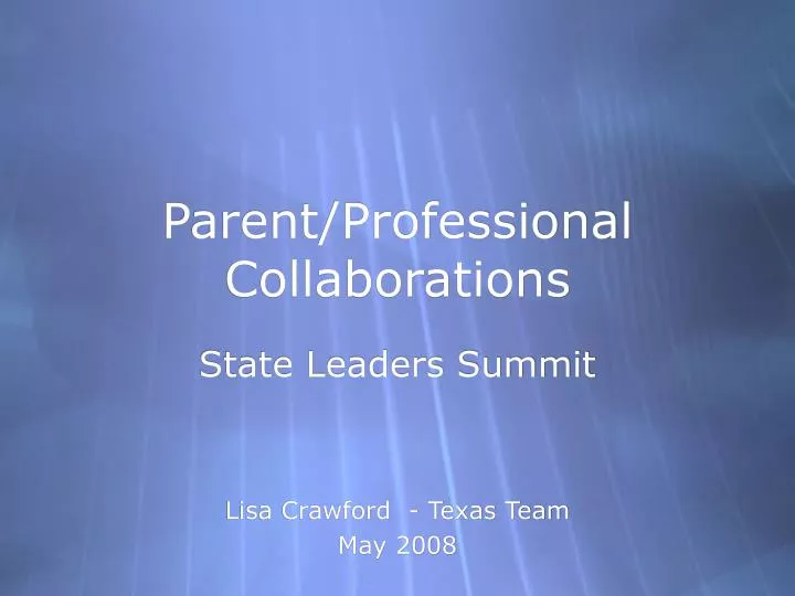 parent professional collaborations